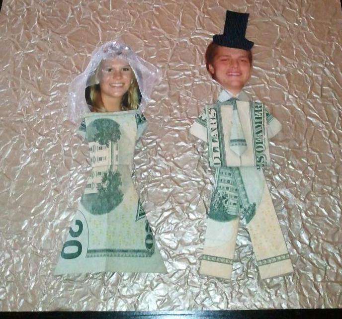 оформление подарка на свадьбу сестры из денег
