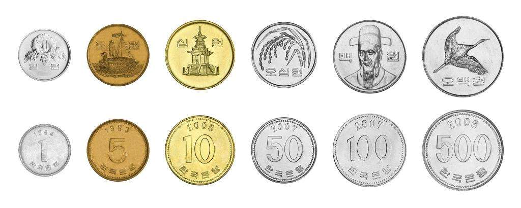 монеты Южной Кореи фото