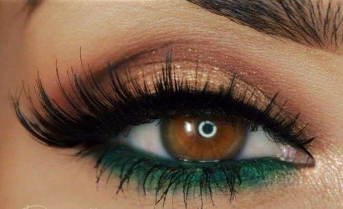 зеленый карандаш для глаз фото макияжа