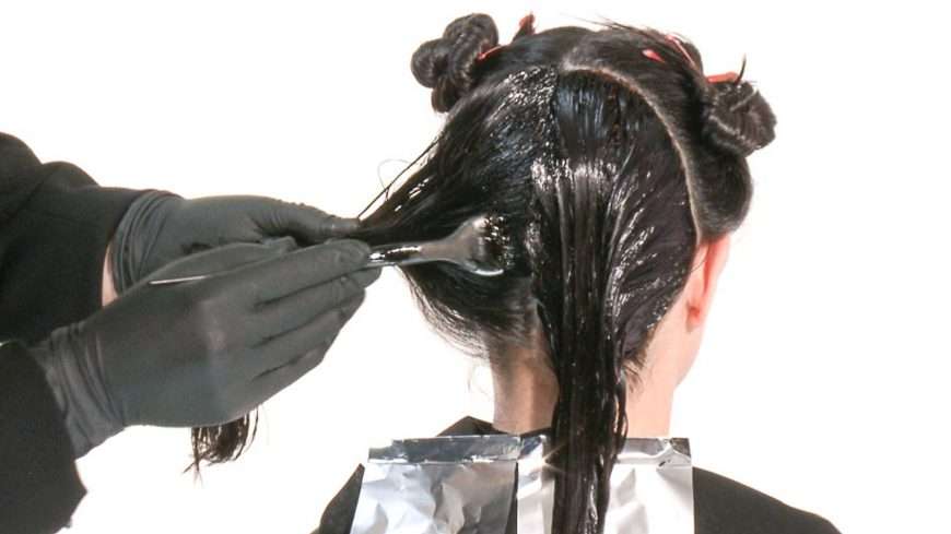 схема окрашивания волос в один тон